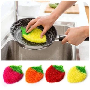 Cute fruit dishcloth polyester silk dishcloth crochet dishcloth handmade - Picture 1 of 15