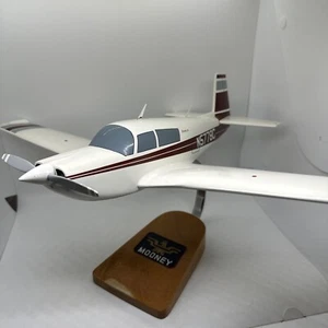 M20J 201 Mooney Wooden Mahogany Airplane Wood Aviation Desk Model 20” Wingspan - Picture 1 of 24