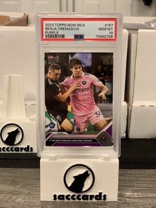 2023 Topps Now MLS Benja Cremaschi Purple 6/25 Rookie 1st MLS Goal PSA 10 POP 2