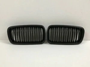MIT Front Grille Matte Black Double Fence For '1995-'2001 BMW E38 7 Series 4DR - Imagen 1 de 5