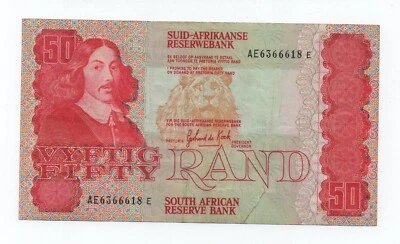 SOUTH AFRICA 50 RAND 1984 PICK 122A LOOK SCANS - Image 1 of 2