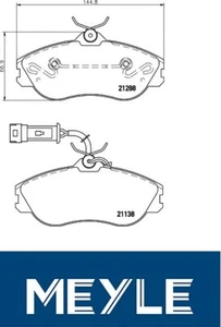 AUDI 90 1987-1991 Brake Pads Front (19.50mm) NEW Meyle Germany - Picture 1 of 1