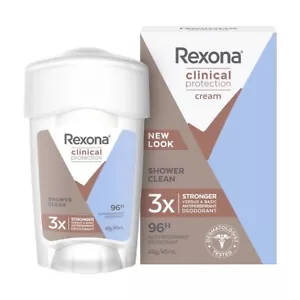 Rexona Clinical Protection Shower Clean Deodorant Cream 45ml FREE SHIPPING - Picture 1 of 1