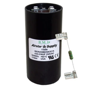 430-516 uF x 250 VAC BMI # 092A430B250CE7A Motor Start AC Capacitor & Resistor - Picture 1 of 5