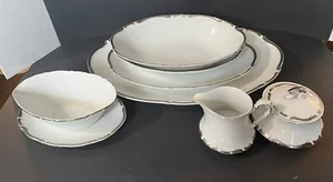 Harmony House Starlight 3656 China serving set Platters Bowls Cream Sugar Gravy - Picture 1 of 16