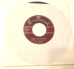 The Crickets Buddy Holly 7" Record 45 Thatll Be The Day / Im Lookin For Someone - Picture 1 of 5