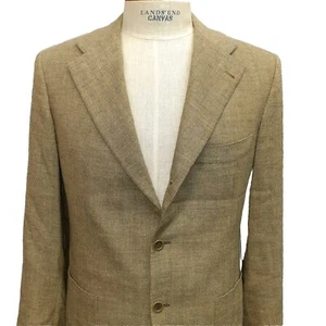 Kiton Cashmere Linen Blazer US 36 37 38 R Sport Coat Jacket Brown Beige 3 roll 2 - Picture 1 of 13