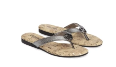 NUEVO EN CAJA Sandalias Michael Kors "Demi Macie" Para Niña Zapatos Juveniles Talla 12 Gunmetal Foto 1 de 4