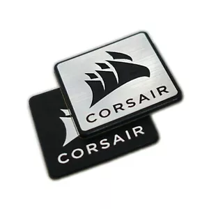 Corsair - Sticker Case Badge Decal - Two Emblems - New Corsair Logo 2022 Update - Picture 1 of 4