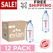 Evian Natural Spring Water, Naturally Filtered Spring Water , 33.81 Fl Oz 12PACK