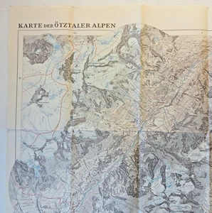 Karte der OtztalerAlpen Blatt Gurgl 1:25,000 paper 1955 - Imagen 1 de 10