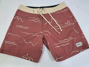 Rythym Mens Button Up Boardshorts Back Pocket Drawstring Rustic Size 32 #7287 - Picture 1 of 10