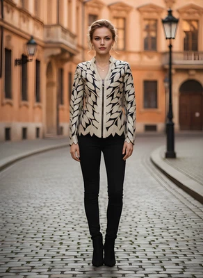 Leaf Mujer Chaqueta Cuero Mujer Cuero Chaqueta Mujer Cuero Todo Color Foto 1 de 4