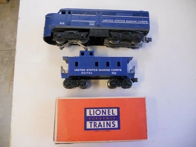 Lionel #212 USMC Alco Diesel A Unit w/6017-60 USMC SP/Type Caboose 58-59 - Image 1 of 4