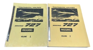 Vintage Continental Airlines Training Manual Boeing 727 Rigging Vol 1 and 2 - Picture 1 of 9