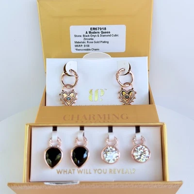 Bomb Party Halloween Stacks x Charming Hoops "A Modern Queen" Heart Rose Gold - Image 1 of 4