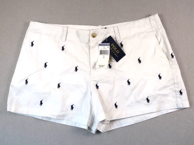 NWT Polo Ralph Lauren Embroidered Pony White Shorts Size 12 – Classic Cotton - Image 1 of 4