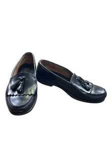 GH Bass Weejuns Mens Black Leather Tassel Loafers Shoes Size 7.5D SKU 9081 - Picture 1 of 14