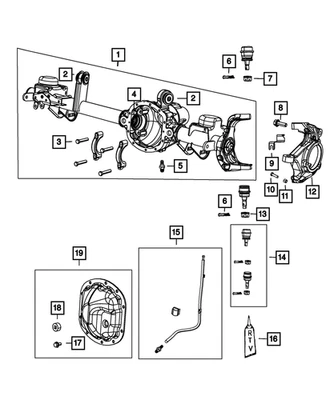 正品 Mopar Knuckle 球接头套件 68004085AA — 第 1/4 张图片