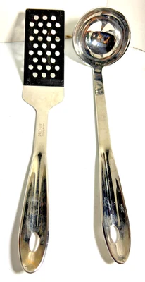 All-Clad Stainless Steel 15" Large Slotted Turner Spatula & 14" Large Ladle Pro! - Image 1 of 3