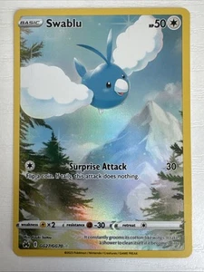 Pokemon Juego de Cartas Coleccionables Swablu Promo Miscut Borde Error Defecto Arte Completo Holo RARO - Imagen 1 de 2