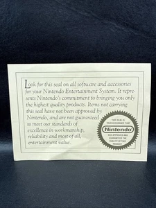 Nintendo NES Deluxe Set Robot Seal Of Approval Card Insert Original - Bild 1 von 1