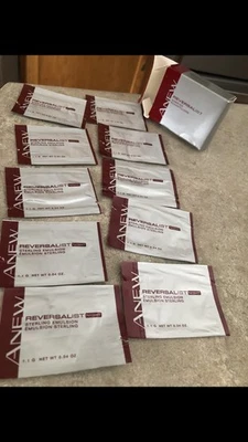 Muestras de emulsión esterlina nocturna reversalista Avon ANEW 10 x 0,04 oz NUEVO EN CAJA Foto 1 de 3