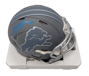 Penei Sewell Autographed Detroit Lions Slate Mini Helmet Beckett Witnessed - Picture 1 of 1