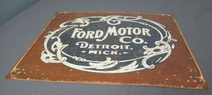 Ford Motor Co. Metal Sign - Historic Logo - Distressed Look - 12 1/2x16 - f5 tm - Bild 1 von 5
