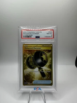 Pokémon Enhanced Hammer 224/167 Secret Rare Twilight Masquerade Card PSA 8 - Image 1 of 2