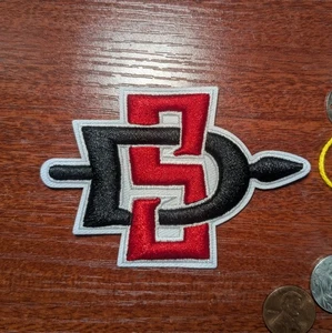 SDSU Aztecs Patch San Diego State University Sports Embroidered Iron On 2.5x3.5" - Picture 1 of 4