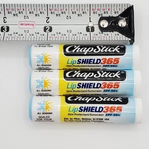 3 ChapStick Lip Shield 365 SPF50+ 0.15oz All Seasons Sealed Full Size NOS DCd - Picture 1 of 6