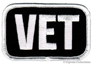PARCHE VETERINARIO MILITAR MOTO MOTOCICLISTA EMBLEMA GUERRA BLANCO bordado planchado NUEVO - Imagen 1 de 1