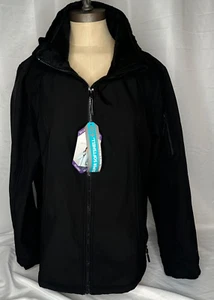 Chaqueta Negra Free Country Super Softshell con Capucha Extraíble Viento Agua Elástica 2XL - Imagen 1 de 13