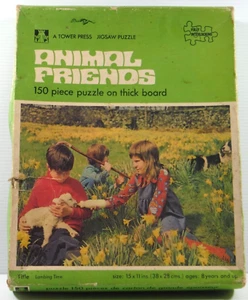 Animal Friends 150 piece Jigsaw Puzzle Tower Press England vintage 1960's boxed - Picture 1 of 11