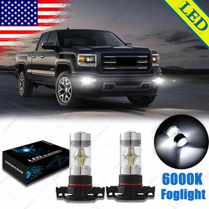 For GMC Sierra 1500 2500 3500 6000K 5202 LED Fog Lights Beam Bulbs White 2pcs - Picture 1 of 6