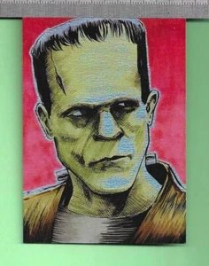 Bam! Horror Art Sketch Print Card Trey Baldwin Shawn Langley 9/100 - Picture 1 of 2