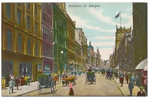 Buchanan Street Glasgow Scotland UK R.G.G. Eglington Series Streetview Postcard - Imagen 1 de 2