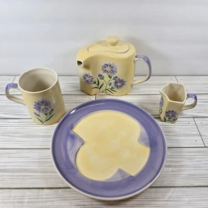 Vintage HUES N BREWS Herman Dodge & Sons Keramik Teeservice 5-teiliges Set Pastels Spring - Bild 1 von 16