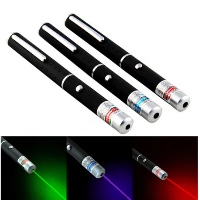 3 Pack Laser pointer Laser Pointer Pen Visible Beam Red + Green +Blue Light - Image 1 of 4