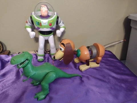 TOY STORY Action Figure Lot Disney Rex, Buzz, Bullseye slinky dog Cover
