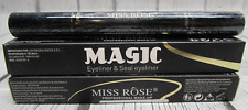 Lot of 2 MISS ROSE Magic Double Head Eyeliner & Seal Eyeliner Black NEW