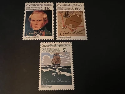 Islas Cocos (Keeling) Darwin 1986 juego de 3 Sc 152-154 MNH envío combinado Foto 1 de 2