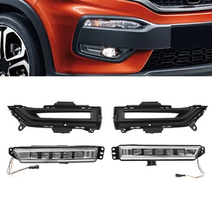 Pair Righ t& Left Fog Lights For 2019-2020 Honda Xrv W/led Daytime Running Light - Picture 1 of 21