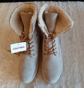 Tamaris Neue Winterschuhe Velourleder, Lammwoll-Austattung, Farbe beige, Gr. 41 - Bild 1 von 16