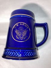 Us Army Blue and Gold Coffee Mug. Rare Well Built Mug In Blue And Gold Color