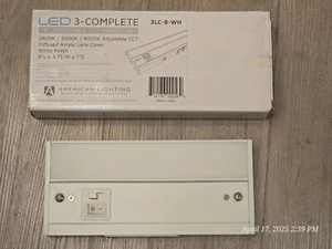 American Lighting 3LC-8-WH LED 3-Complete 8" Adjustible CCT Undercabinet light - Picture 1 of 2