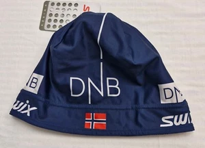 Swix Ski Hat Beanie Biathlon Cross Country Ski DNB Norway Navy Blue Cap Size 58 - Picture 1 of 6
