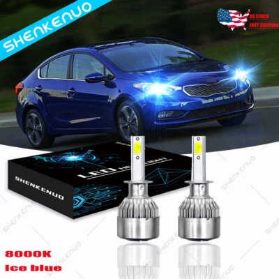 Светодиодные лампы дальнего света для фар Kia Forte Koup 2010-2016 Forte5 12-16 8000K H1 - Изображение 1 из 4