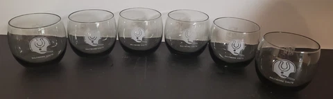 Vintage Baltimore Colts Cocktail Glasses Set of 6 70s NFL Highball Glass Tumbler Cover